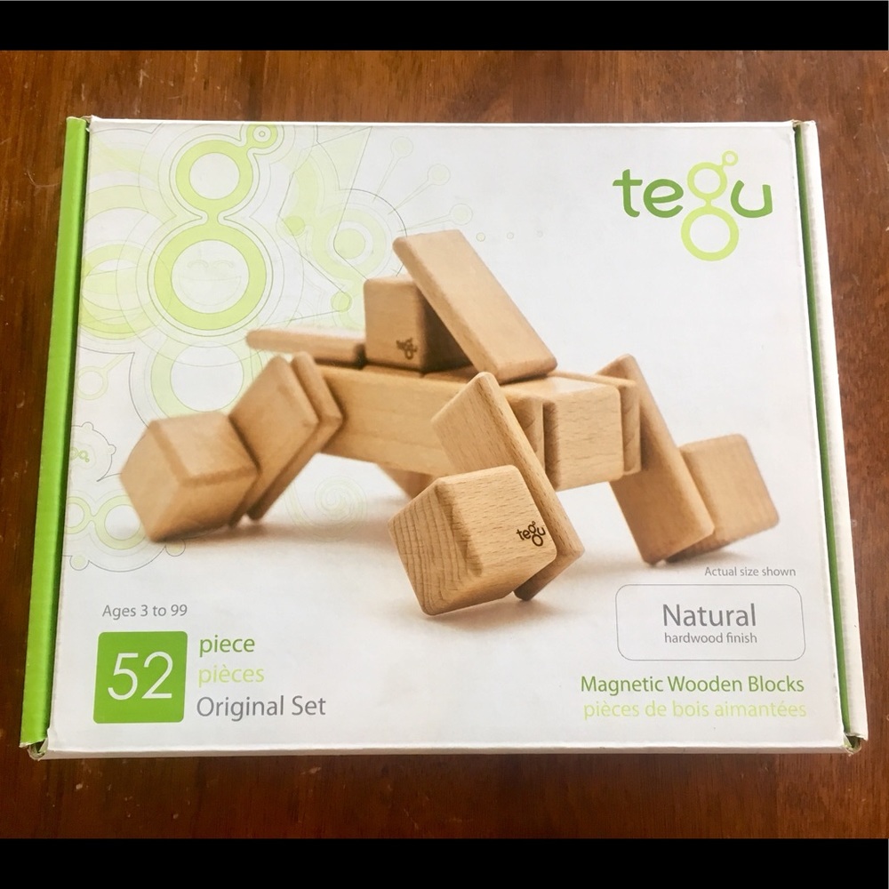 NIB 52 Piece Tegu Blocks Natural